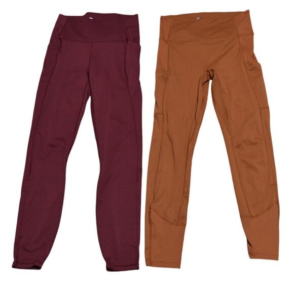 All In Motion Leggings Orange & Burgandy Size XS - Picture 1 of 10